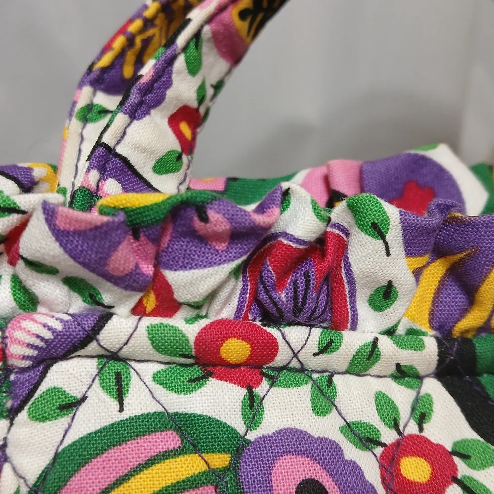 VERA BRADLEY Quilted Small Tote Purse Bag Little Princess Colorful Florals